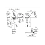 Batteria bidet con bocca fissa serie Iris modello IRV118CR Cromato Paffoni