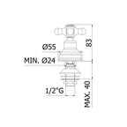 Rubinetto bidet serie Iris modello IRV150CR cromato Paffoni