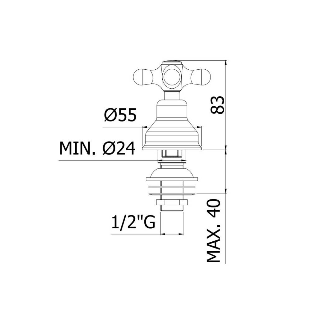 Rubinetto bidet serie Iris modello IRV150CO cromato oro Paffoni