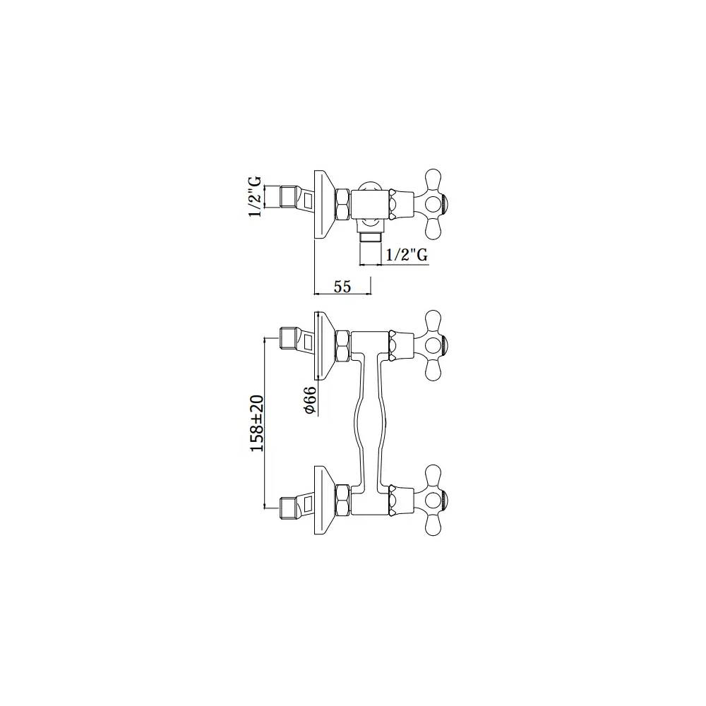 Gruppo doccia esterno con doccetta serie Iris modello IRV168DBR bronzo Paffoni