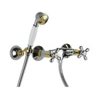 Gruppo doccia esterno con doccetta serie Iris modello IRV168DCO cromato oro Paffoni