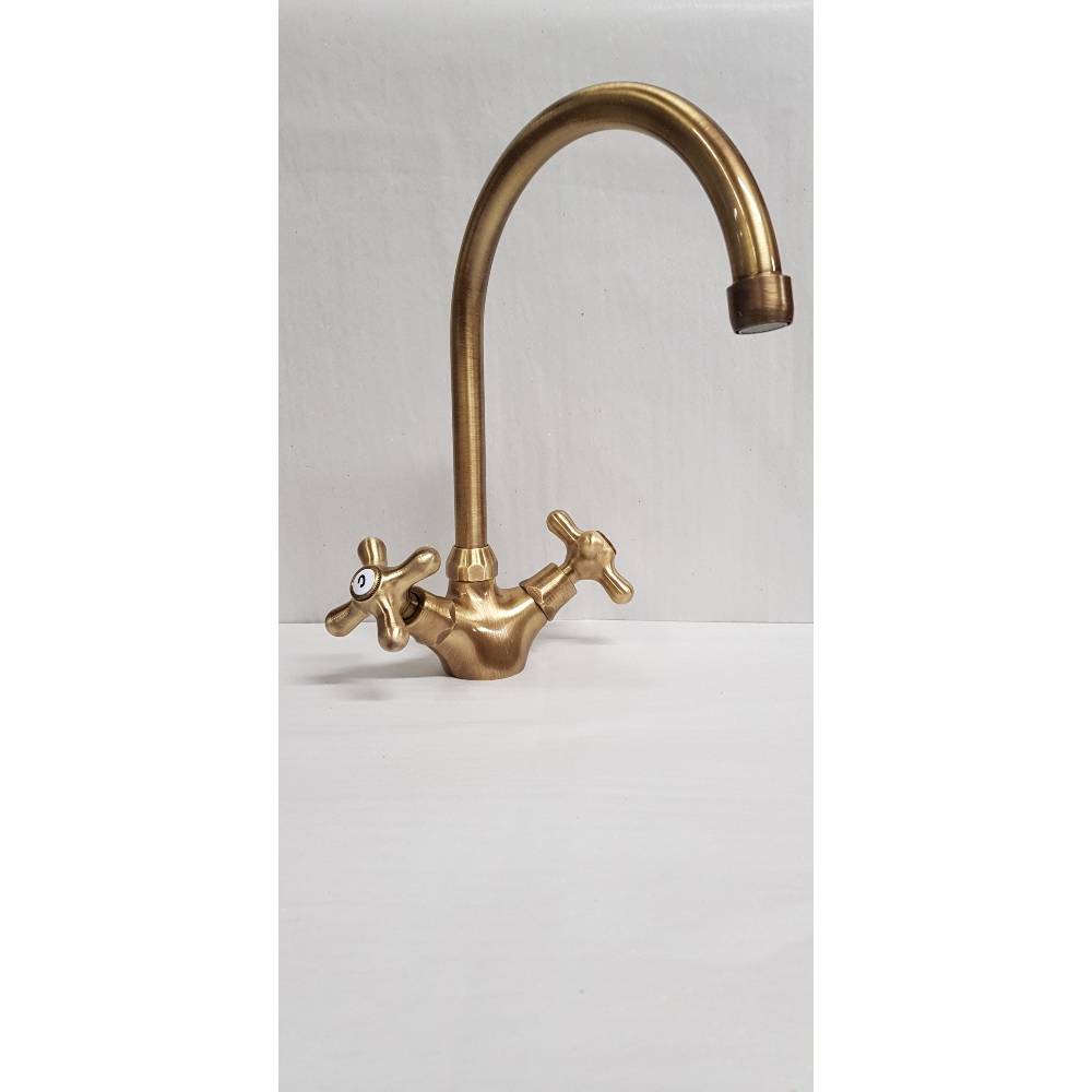 Gruppo monoforo lavello doppia leva serie Iris modello IRV180BR Bronzo Paffoni
