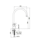 Gruppo monoforo lavello doppia leva serie Iris modello IRV180CO cromato oro Paffoni