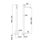 Miscelatore lavabo a pavimento serie Joker modello JK031CR cromato Paffoni