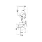 Set bidet con doccetta tondo e Flessibile Tweet Round modello ZDUP110BO Bianco opaco Paffoni