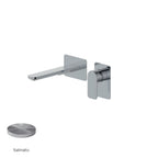 Miscelatore monocomando lavabo murale RubiFlux serie Azzurro canna 20 cm - Satinato