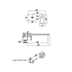 Miscelatore monocomando lavabo murale RubiFlux serie Azzurro canna 25 cm - Cromo