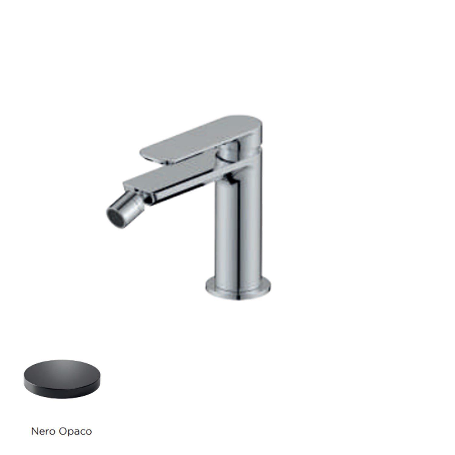 Miscelatore monocomando bidet RubiFlux serie Azzurro - Nero Opaco