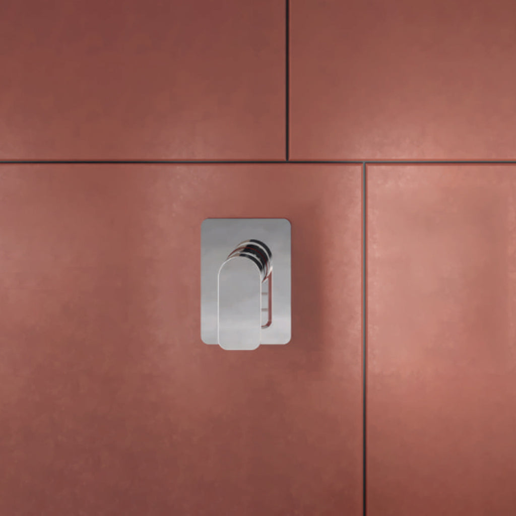 Miscelatore monocomando incasso per doccia RubiFlux serie Azzurro - Cromo