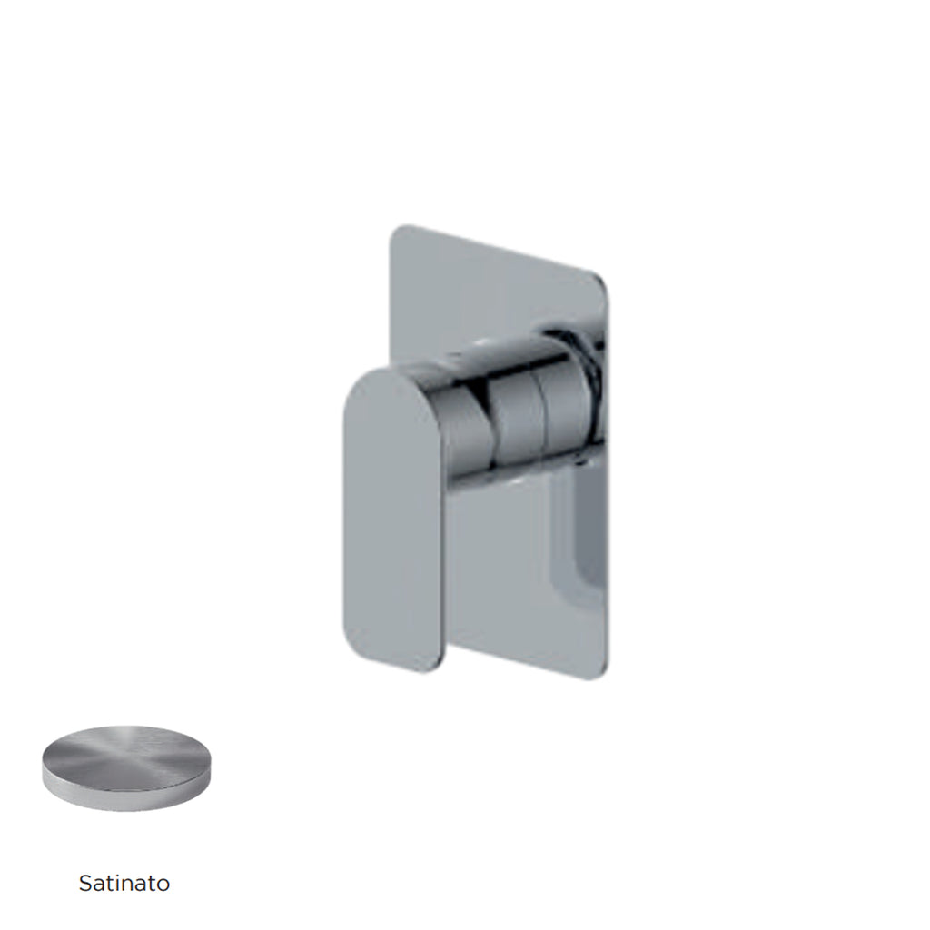 Miscelatore monocomando da incasso per doccia RubiFlux serie Azzurro - Satinato