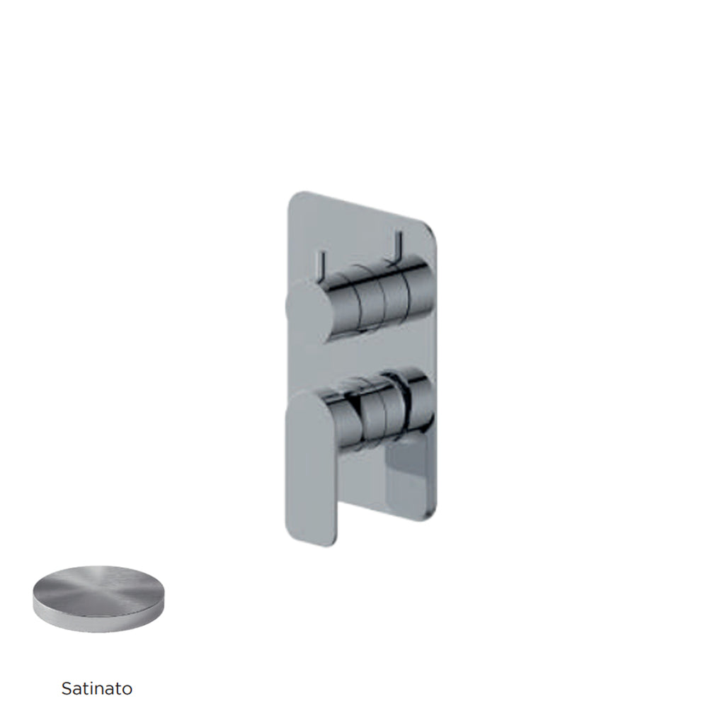 Miscelatore monocomando da incasso per doccia con deviatore RubiFlux serie Azzurro - Satinato
