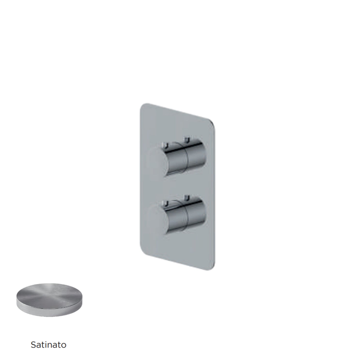 Miscelatore monocomando incasso termostatico con deviatore RubiFlux serie Azzurro - Satinato