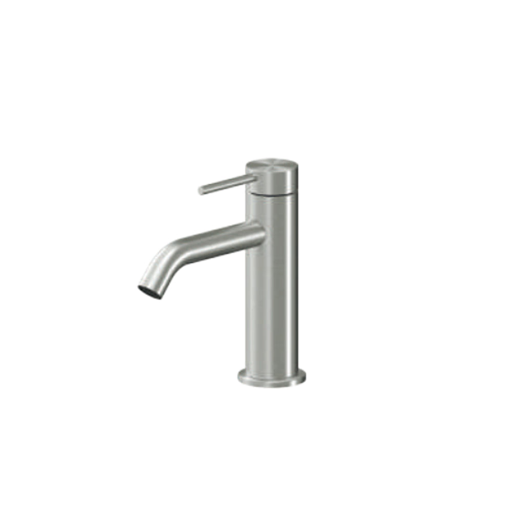 Miscelatore monocomando lavabo RubiFlux serie Aria - Acciaio satinato