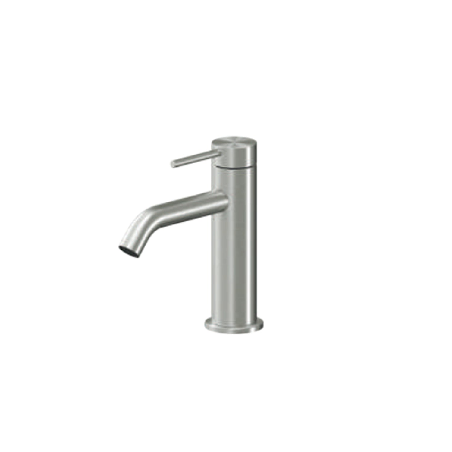 Miscelatore monocomando lavabo RubiFlux serie Aria - Acciaio satinato