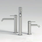 Miscelatore monocomando lavabo alto RubiFlux serie Aria - Acciaio satinato