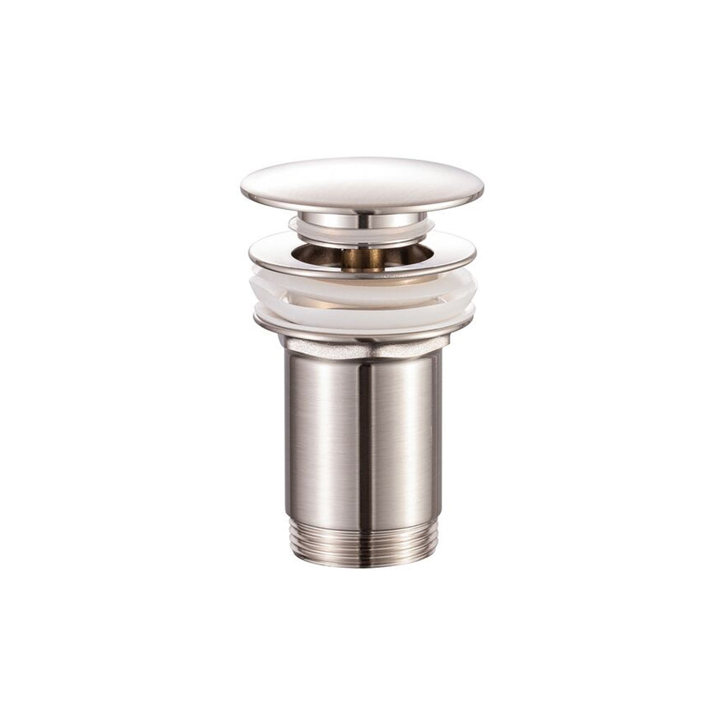 Scarico Click Clack senza troppo pieno in ottone nichel spazzolato