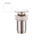 Scarico Click Clack senza troppo pieno in ottone bianco opaco