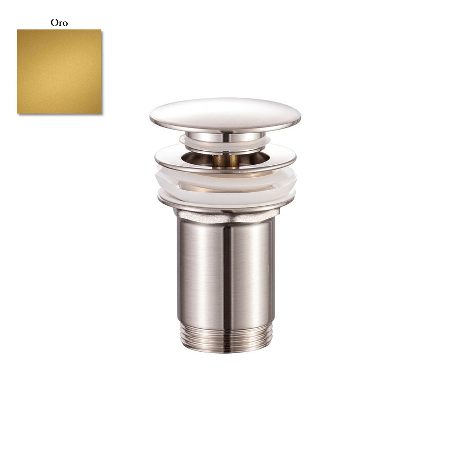 Scarico Click Clack con troppo pieno in ottone oro