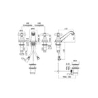Batteria lavabo a 3 fori con scarico automatico Paffoni serie Viola - Ramato