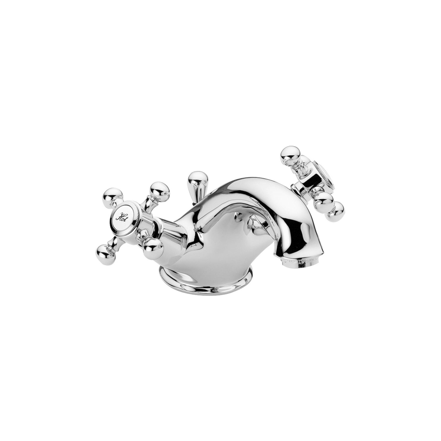 Monoforo lavabo Retrò con scarico automatico Paffoni serie Viola - Cromato