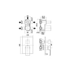 Miscelatore incasso doccia deviatore con 3 Uscite seria Level modello LES019ST/M Steel looking Paffoni