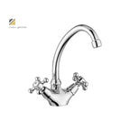 Monoforo lavabo con canna orientabile Paffoni serie Viola - Cromo/Gold finish