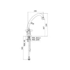 Monoforo lavabo con canna orientabile Paffoni serie Viola - Cromato
