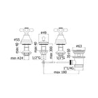 Batteria bidet con scarico automatico Paffoni serie Viola - Cromato