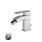Miscelatore Bidet con piletta serie Level modello LES135ST Steel looking Paffoni