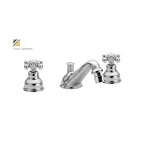 Batteria bidet con bocca fissa e scarico automatico Paffoni serie Viola - Cromo/Gold finish