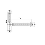 Sifone tondo per lavabo RubiFlux serie Aria â€“ Acciaio Satinato 316L