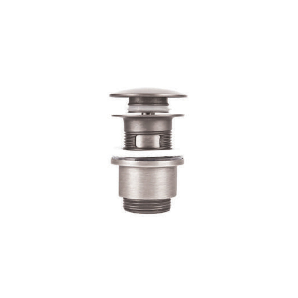 Piletta Click Clack universale per lavabo RubiFlux serie Aria - Acciaio Satinato