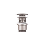 Piletta Click Clack universale per lavabo RubiFlux serie Aria - Acciaio Satinato