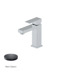 Miscelatore monocomando lavabo con scarico RubiFlux serie Rose - Nero Opaco