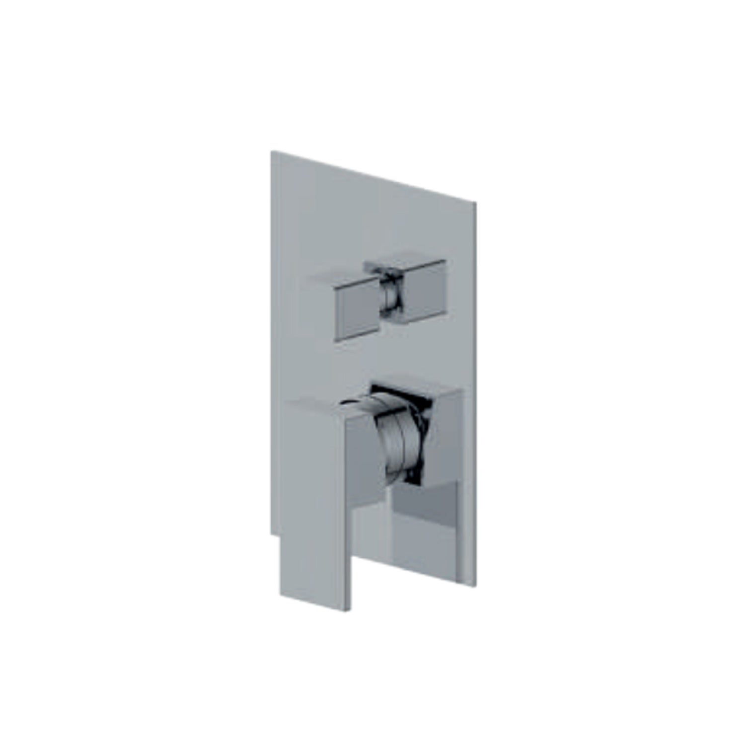 Miscelatore monocomando da incasso per doccia con deviatore RubiFlux serie Rose - Cromo