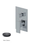Miscelatore monocomando da incasso per doccia con deviatore RubiFlux serie Rose - Nero Opaco