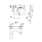 Miscelatore monocomando esterno per vasca con kit doccino RubiFlux serie Rose - Cromo