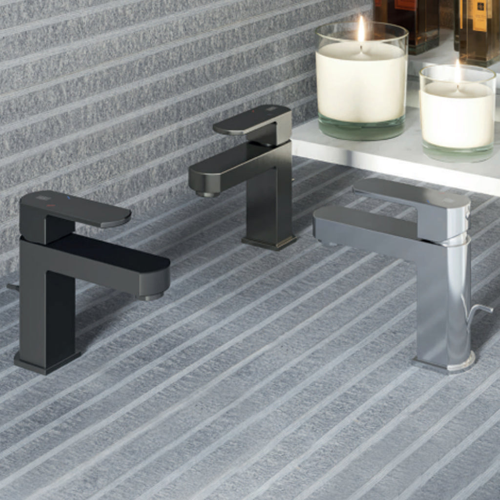 Miscelatore monocomando lavabo RubiFlux serie Dema - Nero Opaco