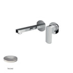 Miscelatore monocomando lavabo murale RubiFlux serie Dema canna 20 cm - Nickel