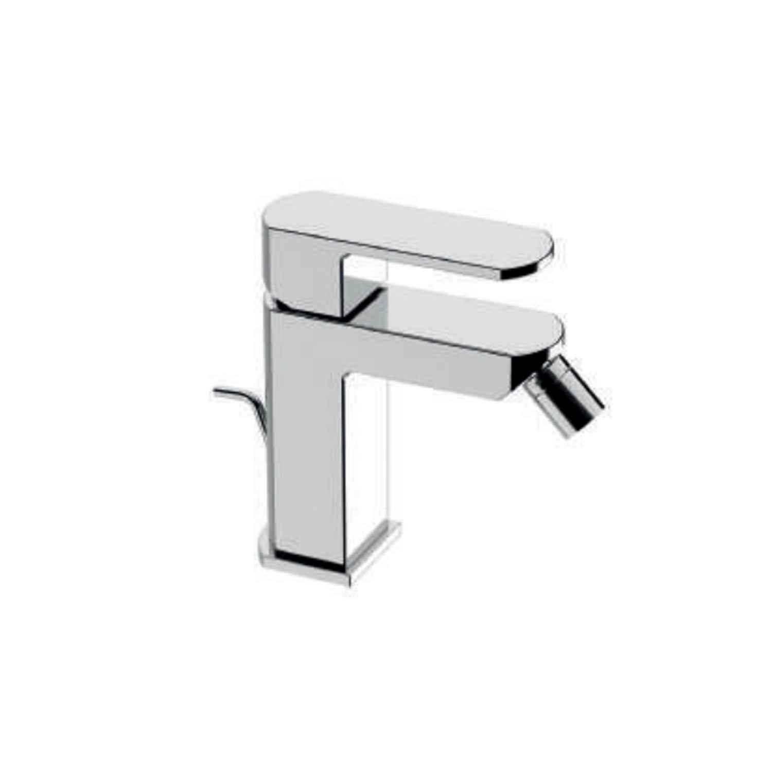 Miscelatore monocomando bidet con scarico RubiFlux serie Dema - Cromo