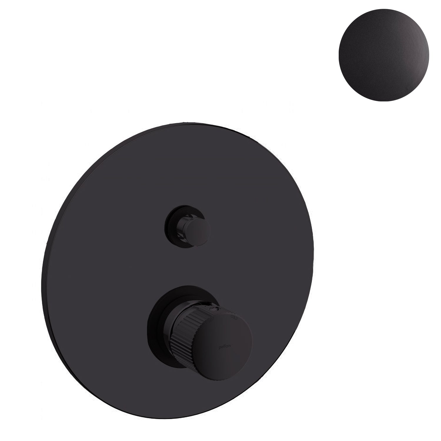 Miscelatore doccia con deviatore a pulsante 2 uscite Paffoni Jo Nero Opaco