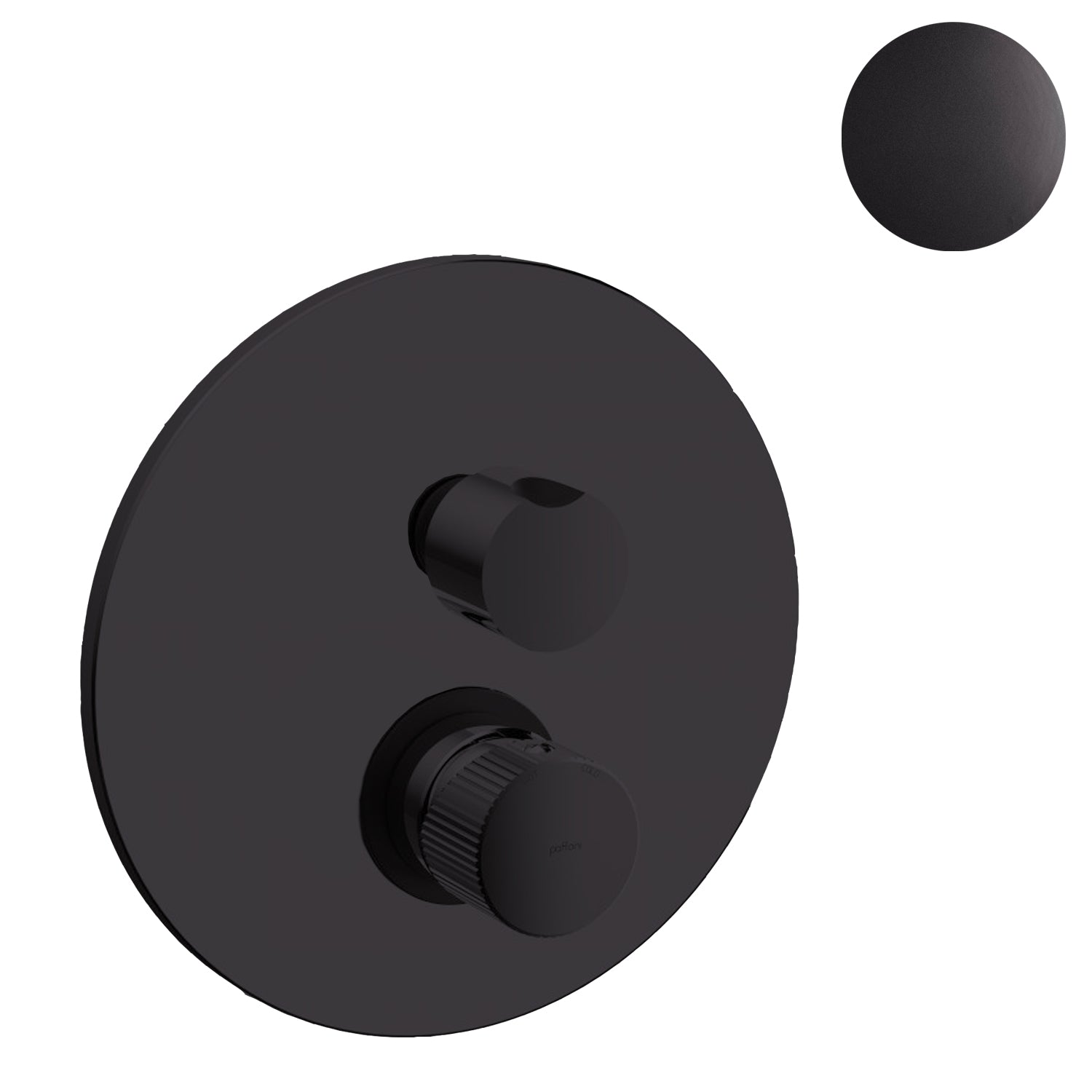 Miscelatore doccia con deviatore meccanico 3 uscite Paffoni Jo Nero Opaco