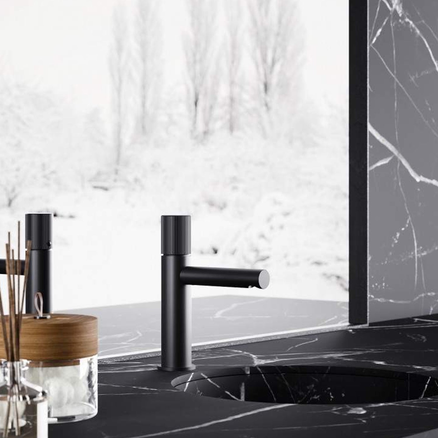 Miscelatore lavabo con scarico click clack Paffoni Jo Nero Opaco