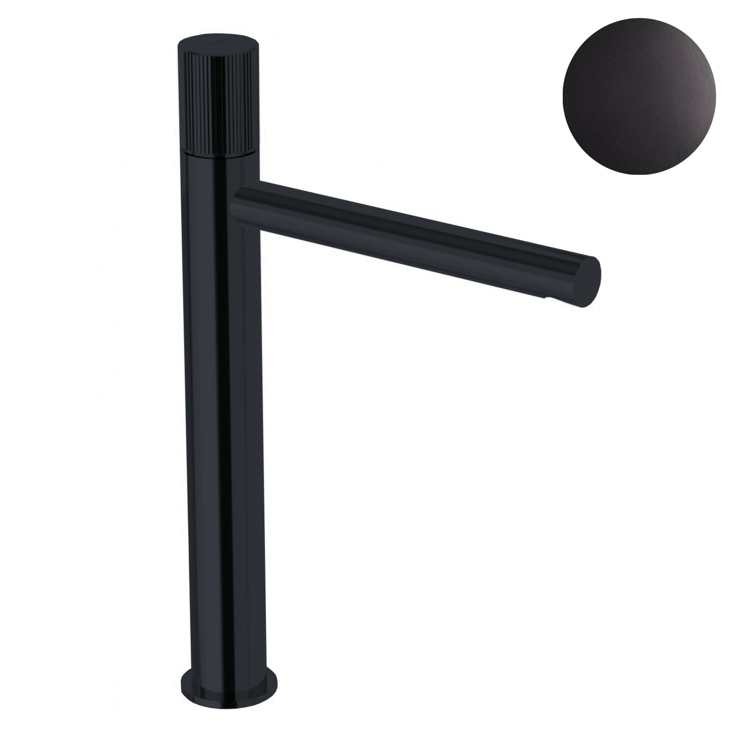 Miscelatore alto lavabo con scarico click clack Paffoni Jo Nero Opaco