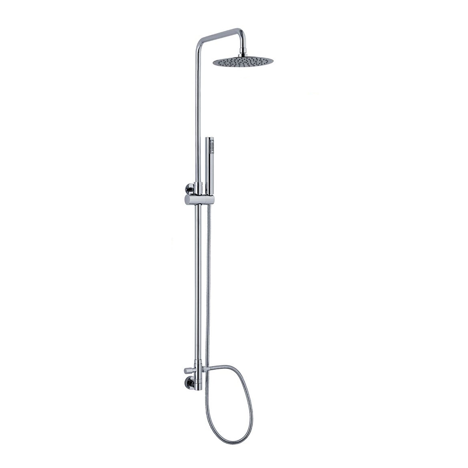 Colonna doccia C40 regolabile con soffione Linz e presa acqua a muro