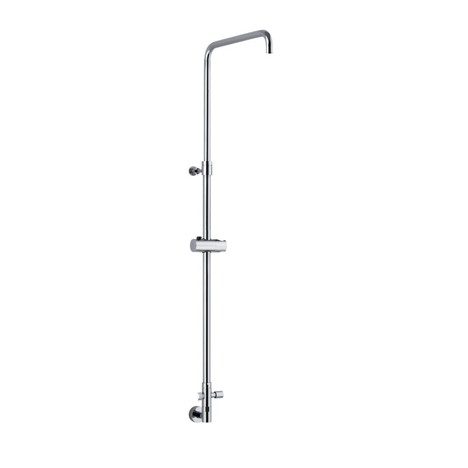 Colonna doccia C40 regolabile con soffione Linz e presa acqua a muro