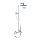 Colonna doccia C40 regolabile con soffione Linz e deviatore MX1B