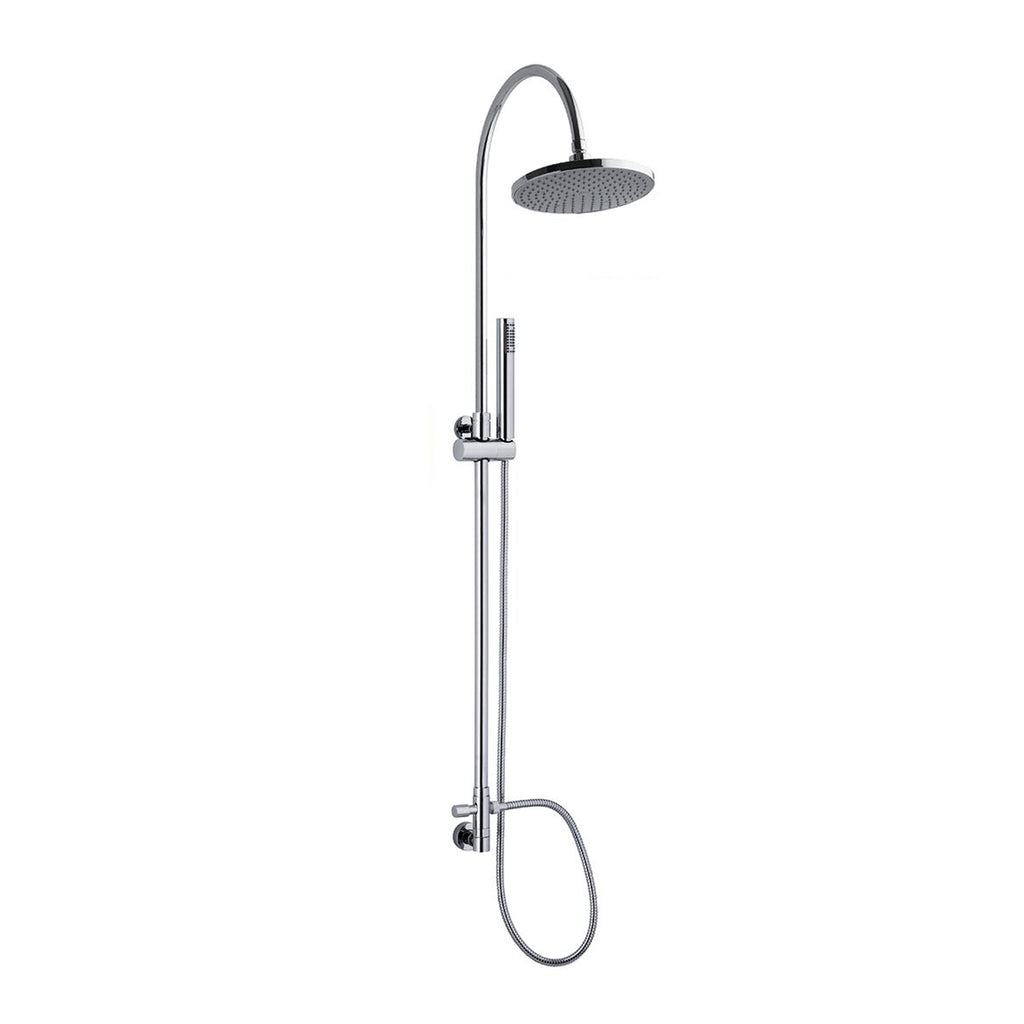 Colonna doccia C37 regolabile con presa acqua a muro e soffione 220mm