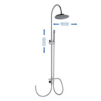 Colonna doccia C37 regolabile con attacco flessibile e soffione 220mm