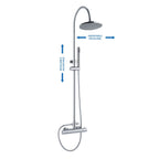 Colonna doccia C37 regolabile con termostatico TM1B e soffione 22cm